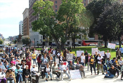 A rally in support of MPRCA