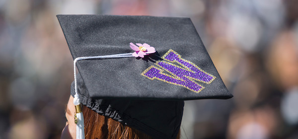 Mortarboard on graduate's head with W logo.jpeg