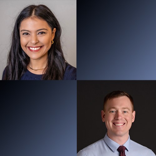 Mara Hazeltine, '19, and Justin Thompson, '20