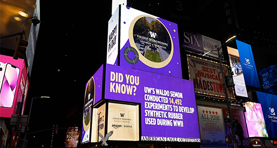 Photo of Amazon Science billboard in Times Square