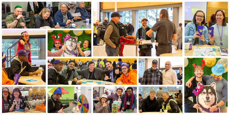 collage of photos from an event