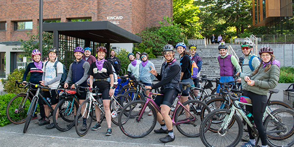 Group of bikers at UW