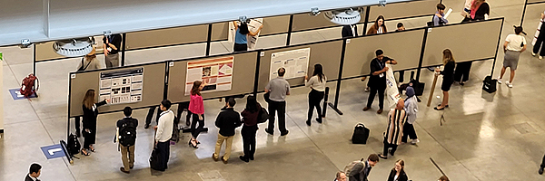 Poster session at a conference.