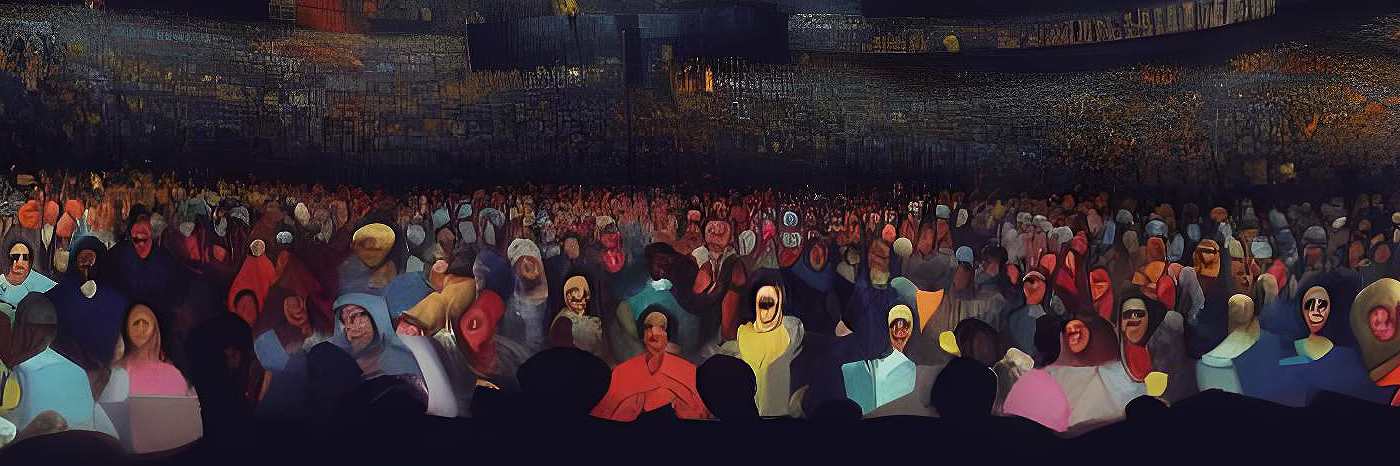 Abstract illustration of a crowd of people