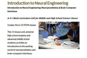 Screenshot of Introduction to Neural Engineering website