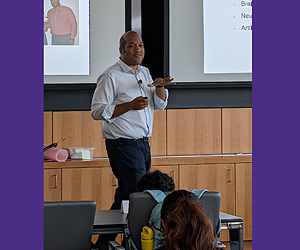 Tim Brown teaching a class.