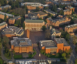 View of the UW campus from the sky