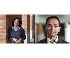 Photos of Azadeh Yazdan (left) and Rajesh Rao (right)